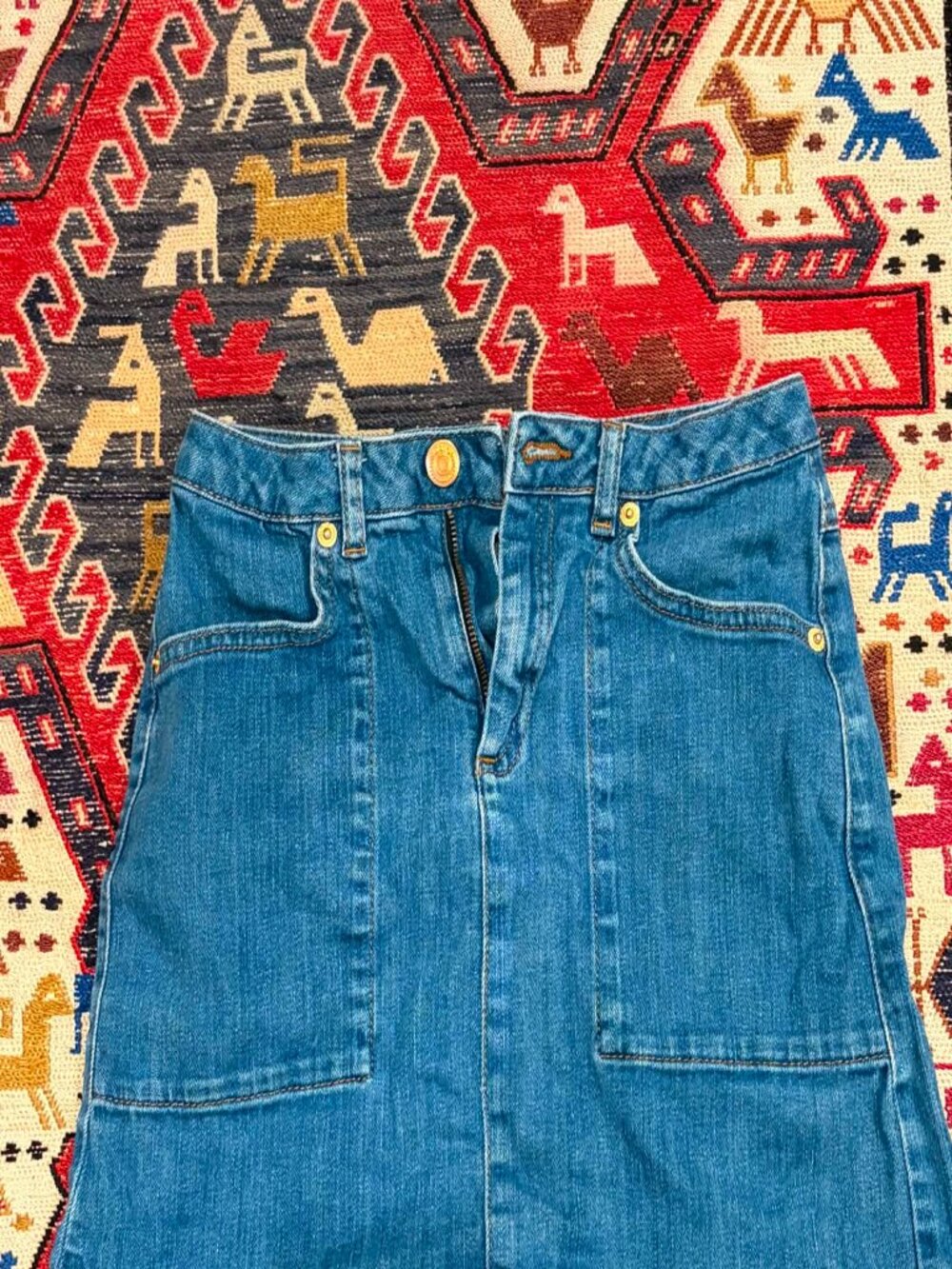 Topshop denim mini skirt (US 2)